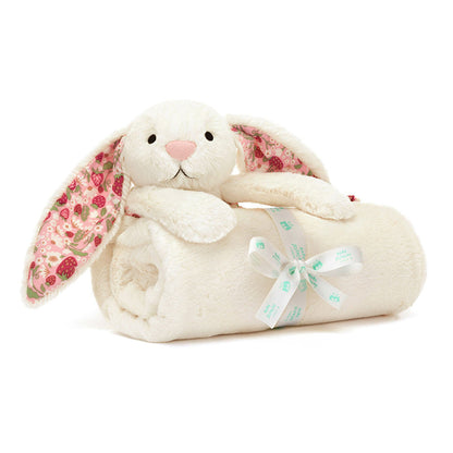 Blossom Cream Bunny 'Berry' Blankie
