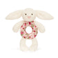 Blossom Cream Bunny 'Berry' Ring Rattle